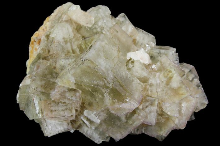 Light-Green, Cubic Fluorite Crystal Cluster - Morocco #138246